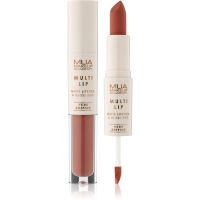 MUA Makeup Academy Multi Lip Nude Edition langlebiger, glänzender Lippenstift Duo Farbton Classic 3.2 g