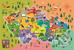 Mapa České republiky - puzzle z kategorie Naučné puzzle