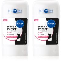 NIVEA Black & White Invisible Clear festes Antitranspirant vorteilhafte Packung