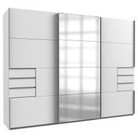 MID.YOU ŠATNÍ SKŘÍŇ SE ZRCADLEM, čiré, bílá, barvy hliníku, 270/208/64 cm
