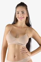 Sportovní bezešvá podprsenka Gina 07020P - bambus Béžová M/L