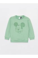 LC Waikiki Crew Neck Mickey Mouse Printed Baby Boy Sweatshirt