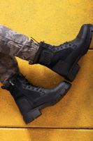 Riccon Black Black Men's Combat Boots 0012638