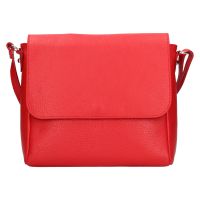 Női bőr crossbody kézitáska Italia Nikka - piros
