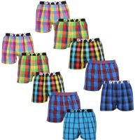 10PACK pánské trenky Styx sportovní guma vícebarevné (10B0106) XL