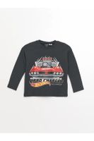 LC Waikiki LCW baby Crew Neck Long Sleeve Cars Printed Baby Boy Sweatshirt