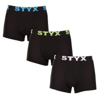 3PACK pánské boxerky Styx sportovní guma nadrozměr vícebarevné (R9606162) 3XL