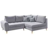 MID.YOU ROHOVÁ SEDAČKA, textil, kompozitné drevo, svetlosivá