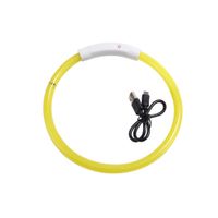 Reedog Full Light USB nabíjací svietiaci obojok pre psy a mačky - žlutá  L