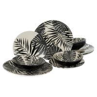 Creatable KOMBINOVANÝ SERVIS TROPICANA BLACK 12-dielne