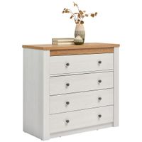 Landscape KOMODA, biela, farba duba, dub San Remo, 97/90,5/42 cm