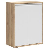 Carryhome KOMODA, biela, farba duba, 80/100/41 cm