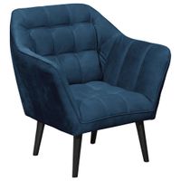 MID.YOU KOKTAILOVÉ KRESLO, textil, kompozitné drevo, modrá