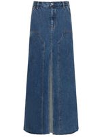 Worker Cotton Denim Maxi Skirt