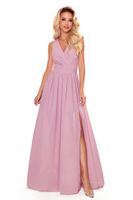 Long dress with neckline and tie Numoco
