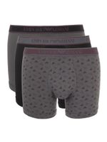 Emporio Armani Bokserice  siva / ljubičasto crvena / crna melange