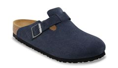 Birkenstock Boston Suede Leather Narrow Fit Unisex - Sandály Birkenstock - Modrá - 1030902-5 - Size: 5