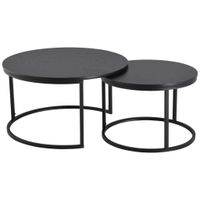 MID.YOU SADA KONFERENČNÝCH STOLÍKOV, čierna, kov, kompozitné drevo, 80/60/45/42/80/60 cm