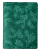 Koc Flannel Embossed Spruce Branches 130X170 Zielony
