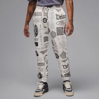 Jordan Essentials Printed Fleece Pants White - Pánske - Tepláky Jordan - Biele - HM7257-133 - Veľkosť: L