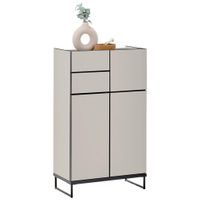 MID.YOU STREDNE VYSOKÁ SKRINKA, čierna, kašmírová, 60/102/31 cm