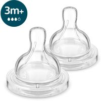 Philips Avent Anti-colic Flow 3 cucelj za stekleničko proti kolikam 3 m+ Medium Flow 2 kos