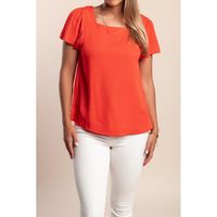 Viskose T-Shirt, Rot