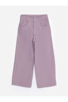 LC Waikiki Kids Light Purple Elastic Waist Wideleg Girl Jean Trousers