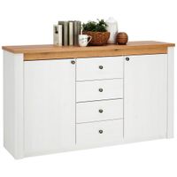 Landscape KOMODA, biela, farba duba, farba smrekovca, 155/90,5/42,5 cm