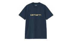 Carhartt WIP S/S Script T-Shirt Blue Pánske - Tričká Carhartt WIP - Modrá - I031047_2QF_XX-L - Size: L