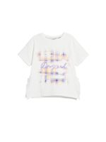 Desigual Majica  pastelno ljubičasta / bijela