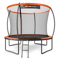 Gartentrampolin - 10ft - 305 cm - Innennetz Orange/Schwarz