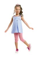 Denokids Blue Sleepy Girl Tunic Tights Set