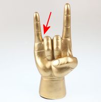 Kopfhörerständer (Dekoration) SUCK UK - GOLD ROCK ON - BESCHÄDIGT
