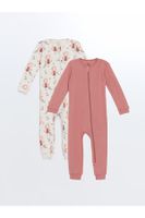 LC Waikiki Lcwk Crew Neck Long Sleeve Baby Girl Romper 2Pcs