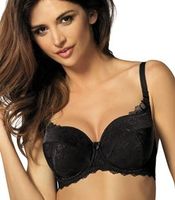 Gorteks Linda padded bra with lace black