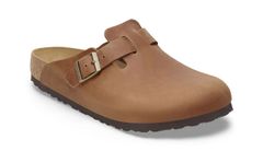 Birkenstock Boston Oiled Leather Narrow Fit Unisex - Sandale Birkenstock - Smeđa - 1028310-8 - Size: 8