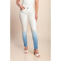 Slim-Fit Baumwollhose, Weiß