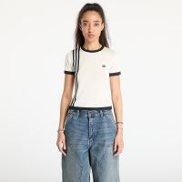 T-shirt adidas Knitted 3 Stripe Short Tee Cream White XL