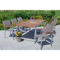 Gardenson ZOSTAVA ZÁHRADNÉHO NÁBYTKU drevo, kov, textil