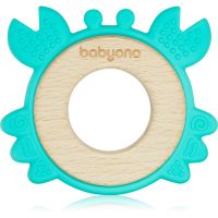 BabyOno Wooden & Silicone Teether μασητικό Crab 1 τμχ