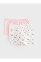 LC Waikiki Printed Baby Girl Boxers with Elastic Waist 3-Piece