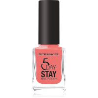 Dermacol 5 Day Stay dolgoobstojen lak za nohte odtenek 60 Coral Island 11 ml