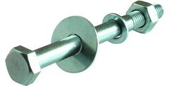 German Stabilizační šroub zemnící objímky / M10 / 11 cm / DIN 601 / šestihranná hlava / 10 ks / ocel