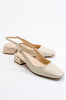 LuviShoes State Beige Skin Women's Heeled Shoes