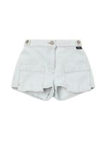 Cotton Denim Mini Shorts