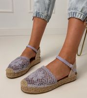 Gemre Purple Santos lace espadrille sandals
