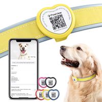 PawView Smart Tag szív okoscímke kutyáknak - sárga