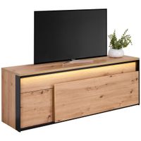 Hom`in SKRINKA POD TV, čierna, dub artisan, 155/55/41 cm