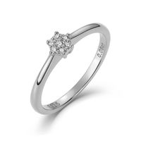 Olivie Zásnubný prsteň PRÍRODNÝ DIAMANT 0,06ct 9243 Veľkosť prsteňov: 7 (EÚ: 54-56)